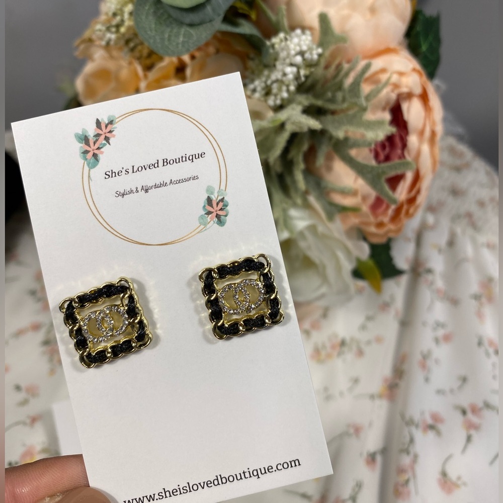 NWT Classic Black Stud Earrings
